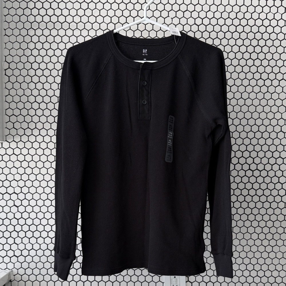 GAP Black Henley Shirt